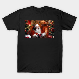 Joyful gaming Santa T-Shirt